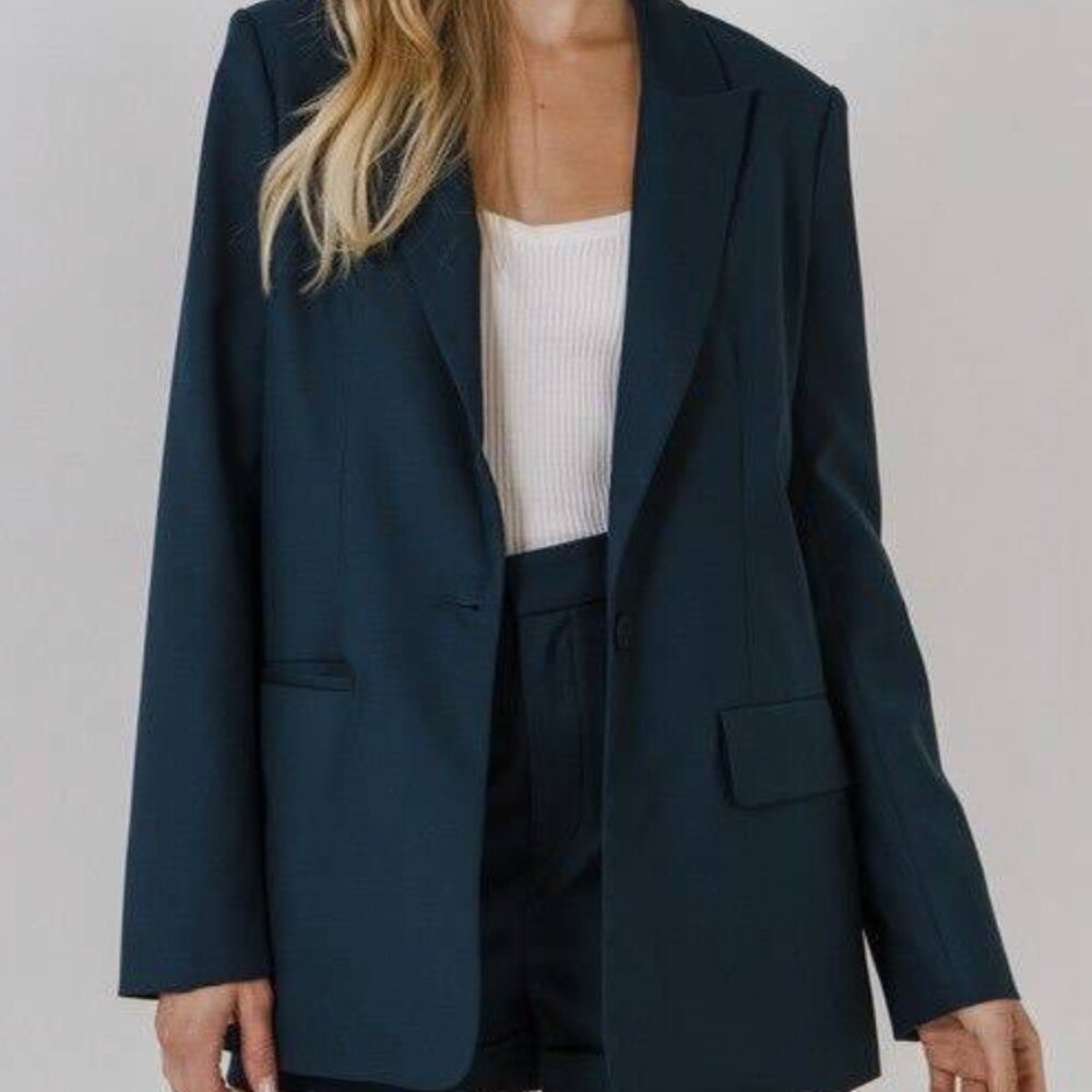 Endless Rose Emerald Single Breasted Blazer